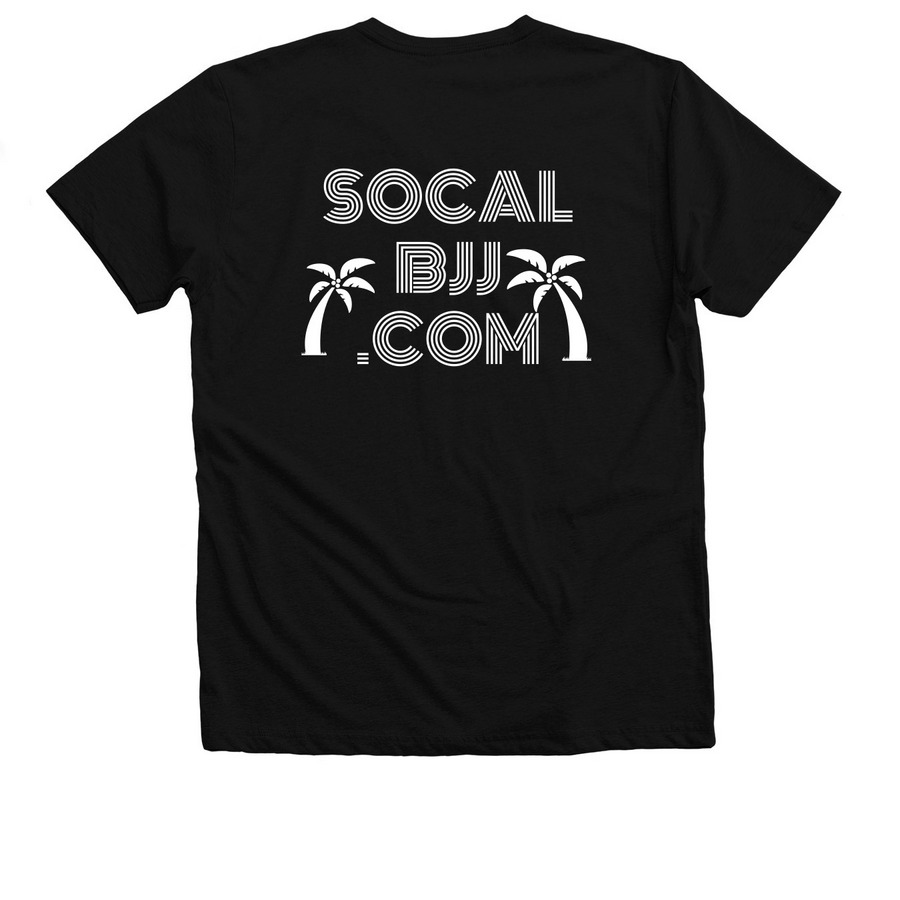 SoCal BJJ&nbsp;, a Solid Black Blend Premium V-Neck Tee (back-view)