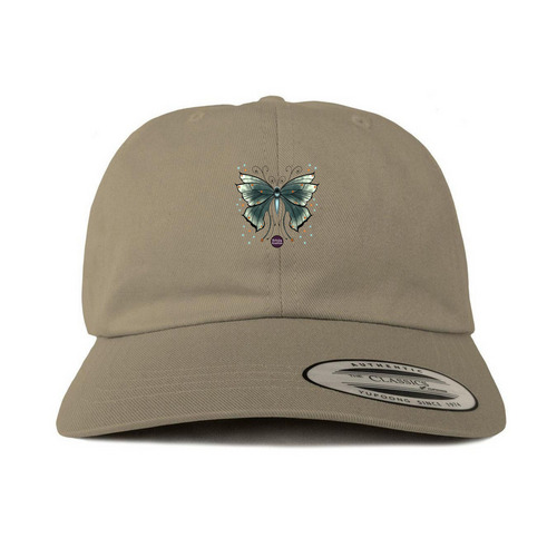 Whimsy Butterfly Hats, a Khaki Printed Classic Baseball Cap