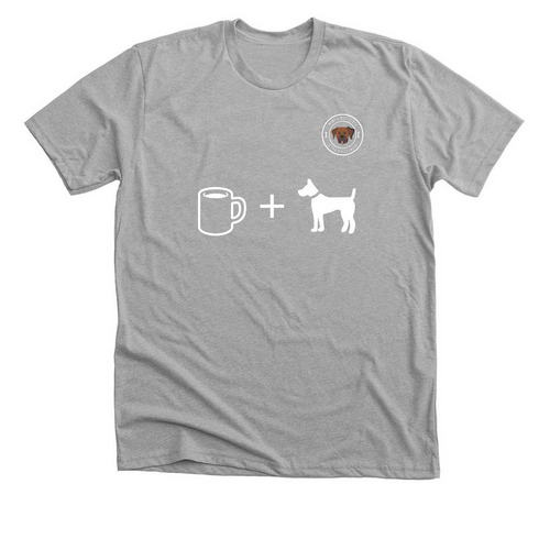Coffee + Dogs&nbsp;, a Athletic Heather Premium Unisex Tee