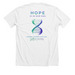 Hope for PDCD Shirt, a Solid White Blend Premium Unisex Tee (back-view)
