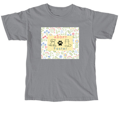 Support Wish Upon a Rescue, a Granite Comfort Colors Unisex Tee
