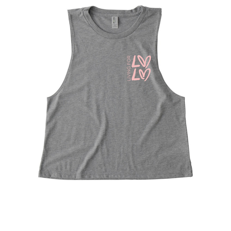 Living For Lulu NEW 2026 Merch!, a Aluminum Grey Allmade Eco Triblend Women?s Muscle Tank