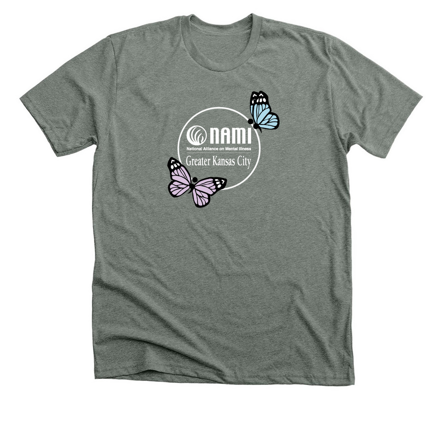 Semicolon Butterflies, a Deep Heather Premium Unisex Tee