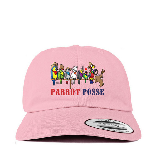 PARROT POSSE HATS!, a Pink Printed Classic Baseball Cap