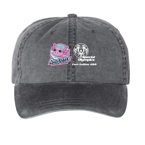 A-lotl Hats!, a Black Printed Pigment Dye Baseball Cap