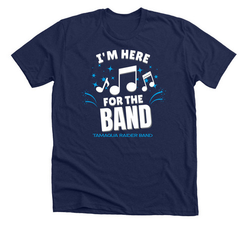 Here for the Band, a Solid Navy Blend Premium Unisex Tee