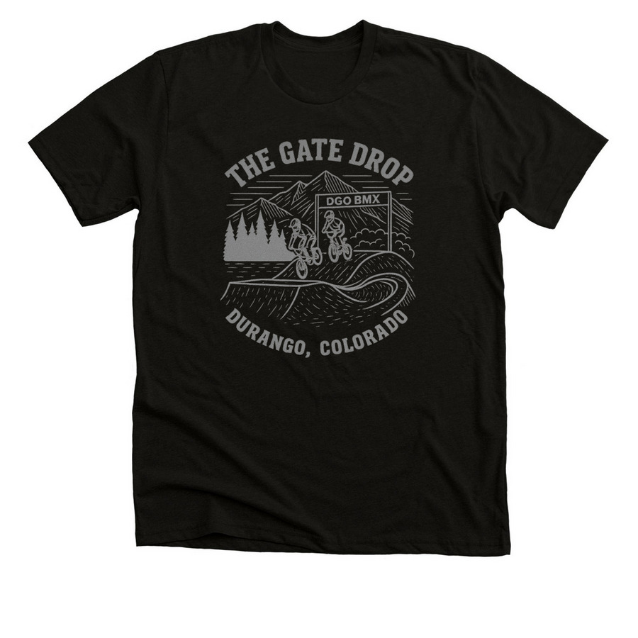 The Gate Drop - Adults, a Solid Black Blend Premium Unisex Tee