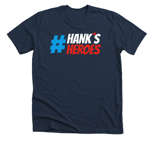 Hank's Heroes 2017 Hemophilia Walk T-Shirt, a Heather Midnight Navy Premium Unisex Tee