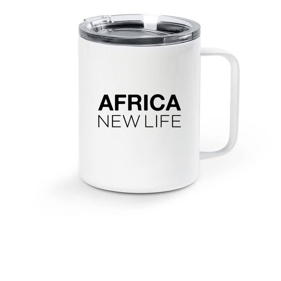 Africa New Life Travel Mug&nbsp;, a White Stainless Steel Travel Mug