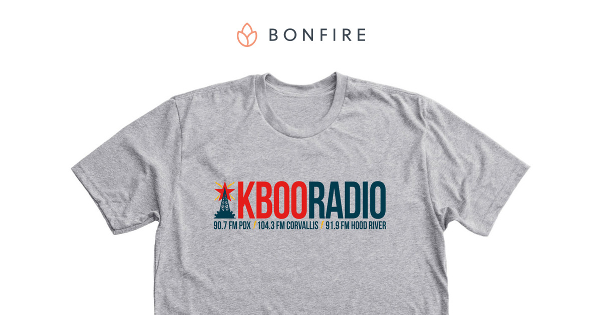 KBOO T-shirt: Classic Logo | Bonfire