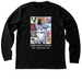 Dakin Adoption Era (white text version), a Black Heather Premium Long Sleeve Tee