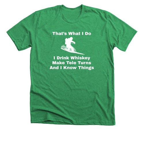 Telemark Skiing Designs, a Heather Kelly Premium Unisex Tee