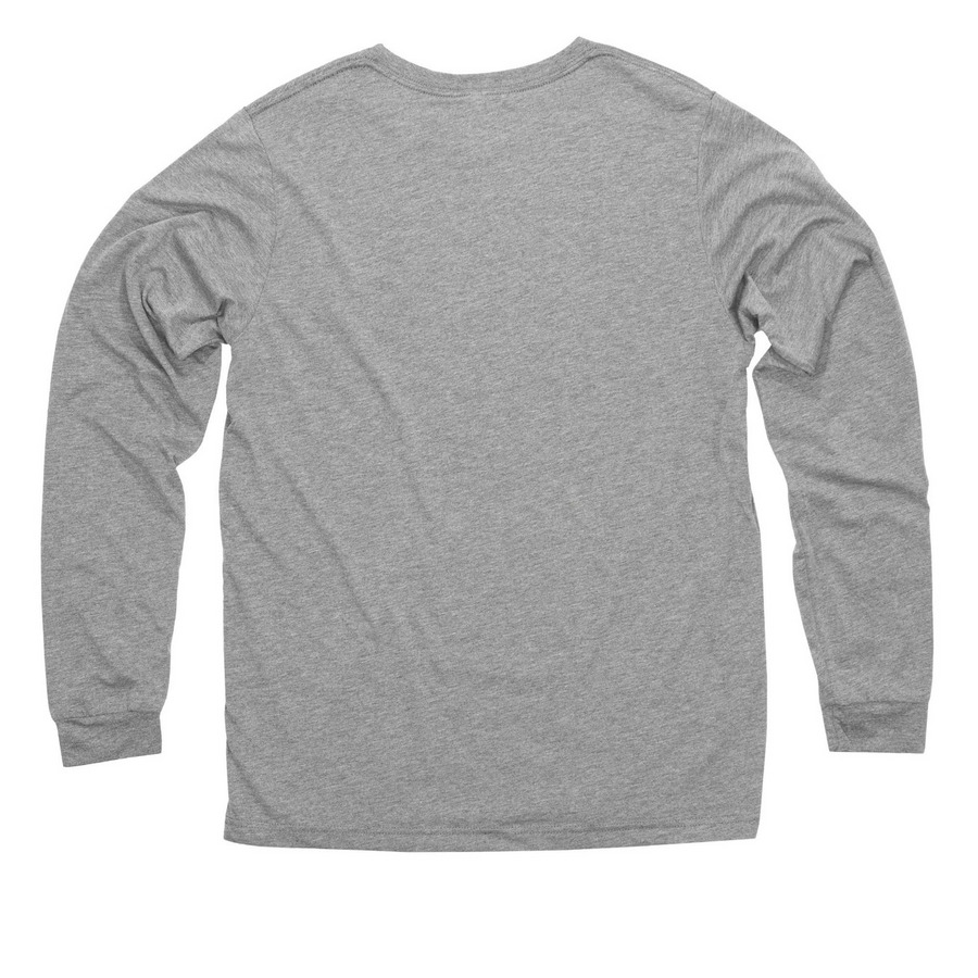 Midwest Madison basic design&nbsp;, a Premium Heather Triblend Long Sleeve Tee (back-view)