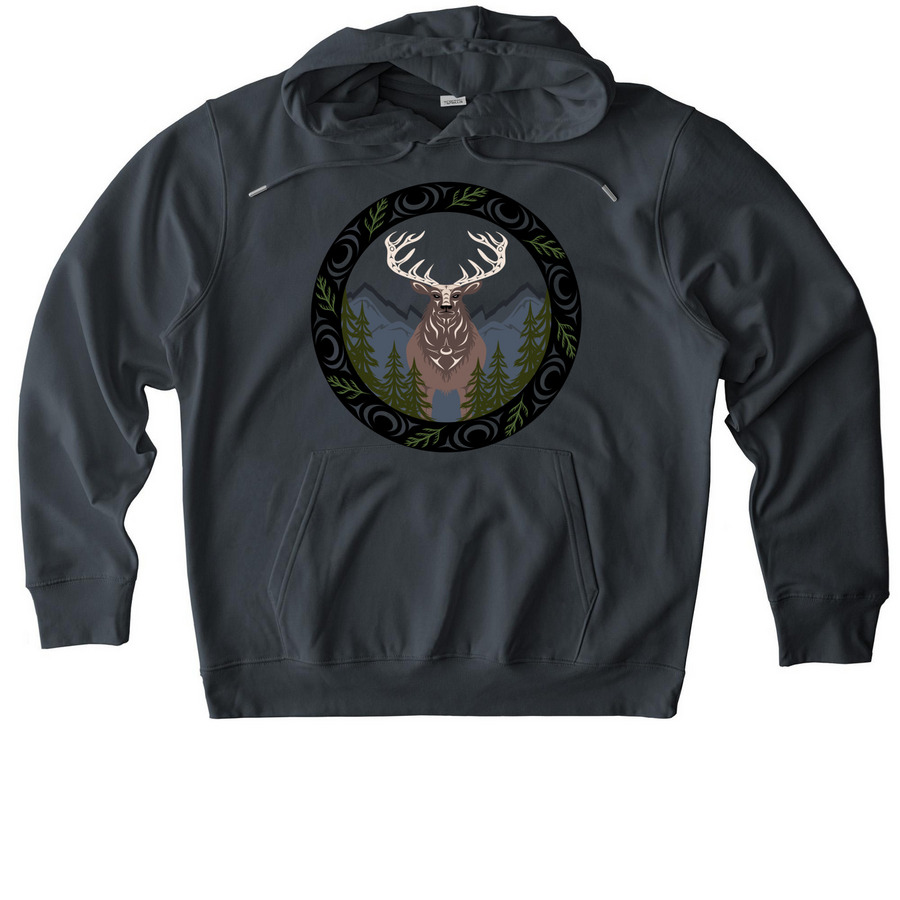 coast salish elk, a India Ink Grey Stanley/Stella Unisex Cruiser 2.0 Pullover Hoodie