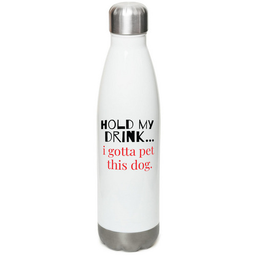 WDR and HASRA Water Bottle, a White Stainless Steel Water Bottle