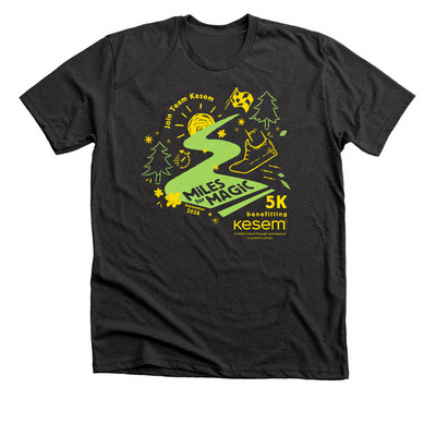 Team Kesem Miles for Magic 2026 Shirt, a Dark Grey Heather Premium Unisex Tee