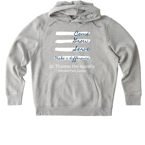 St. Thomas Sweatshirts, a Heather Grey Stanley/Stella Unisex Cruiser 2.0 Pullover Hoodie