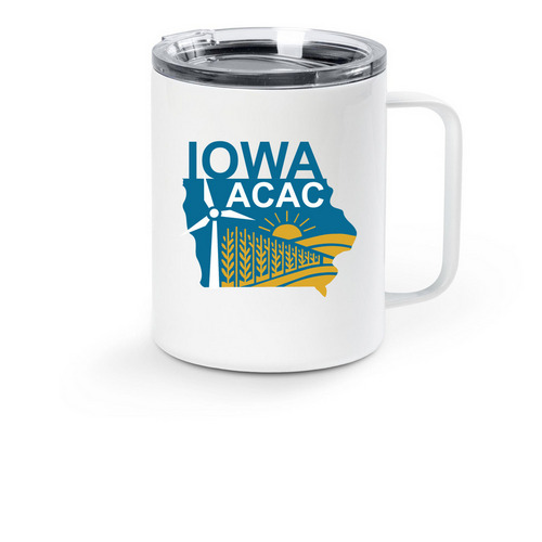 Travel Mug, a White Stainless Steel Travel Mug