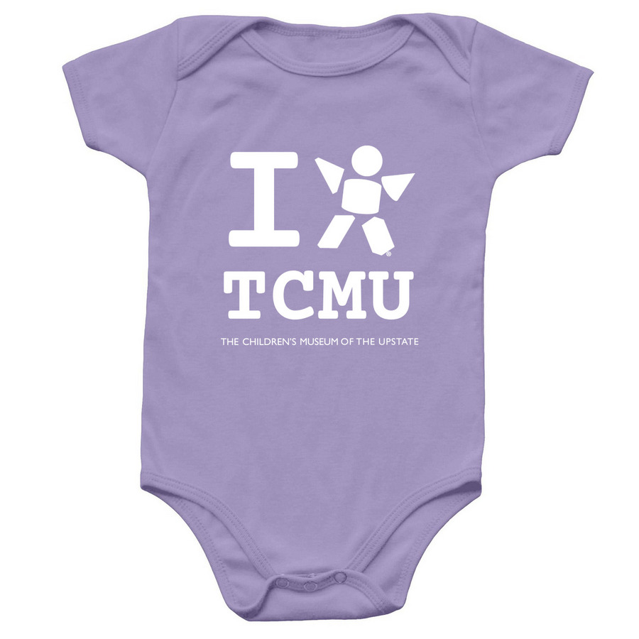 I Love TCMU Onesie, a Lavender Infant Onesie