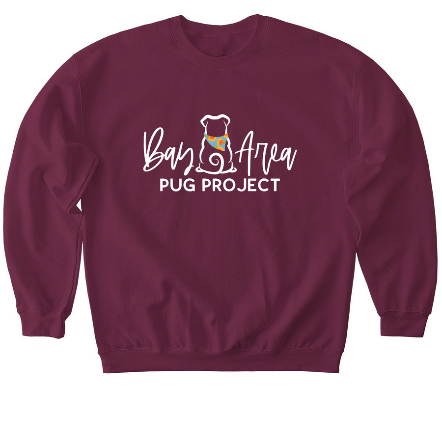 Cozy Collection - White Logo, a Maroon Softstyle Crewneck Sweatshirt