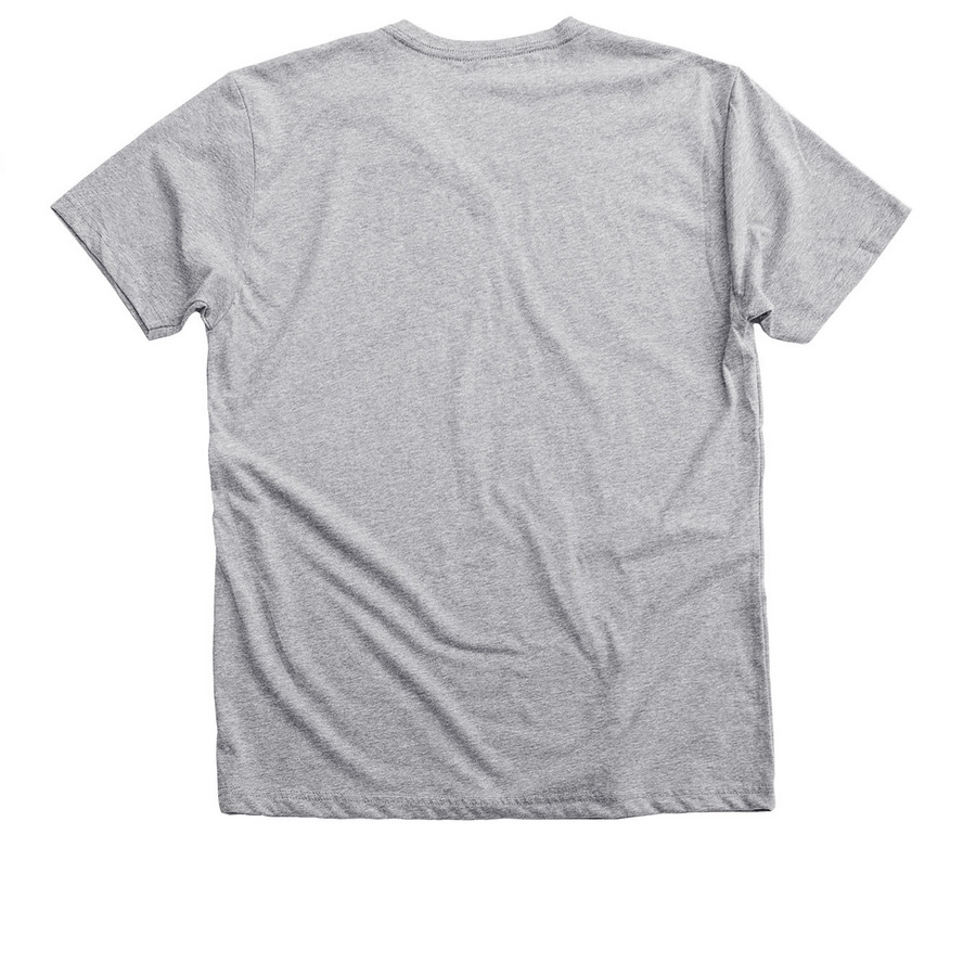 Rainbow Logo, a Athletic Heather Premium V-Neck Tee (back-view)