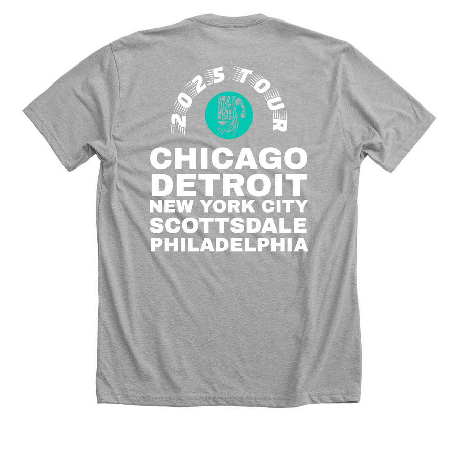 2025 RFC Tour Wear, a Athletic Heather Premium Unisex Tee (back-view)