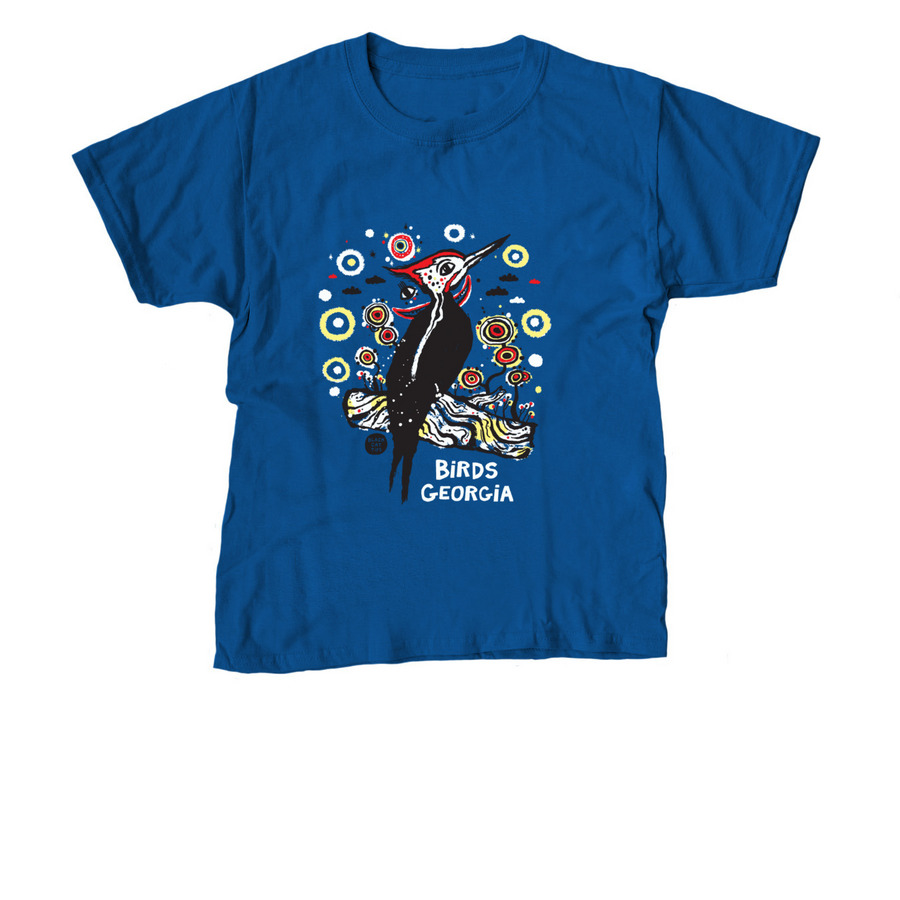 2018 GA Bird Fest *Reimagined* Vintage Logo, a Royal Blue Youth Unisex Tee