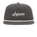 Sojourn Snapback, a Charcoal/ White Printed Umpqua Snapback Cap