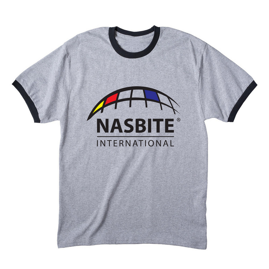 NASBITE International, a Athletic Heather/ Jet Black Cotton Ringer Tee