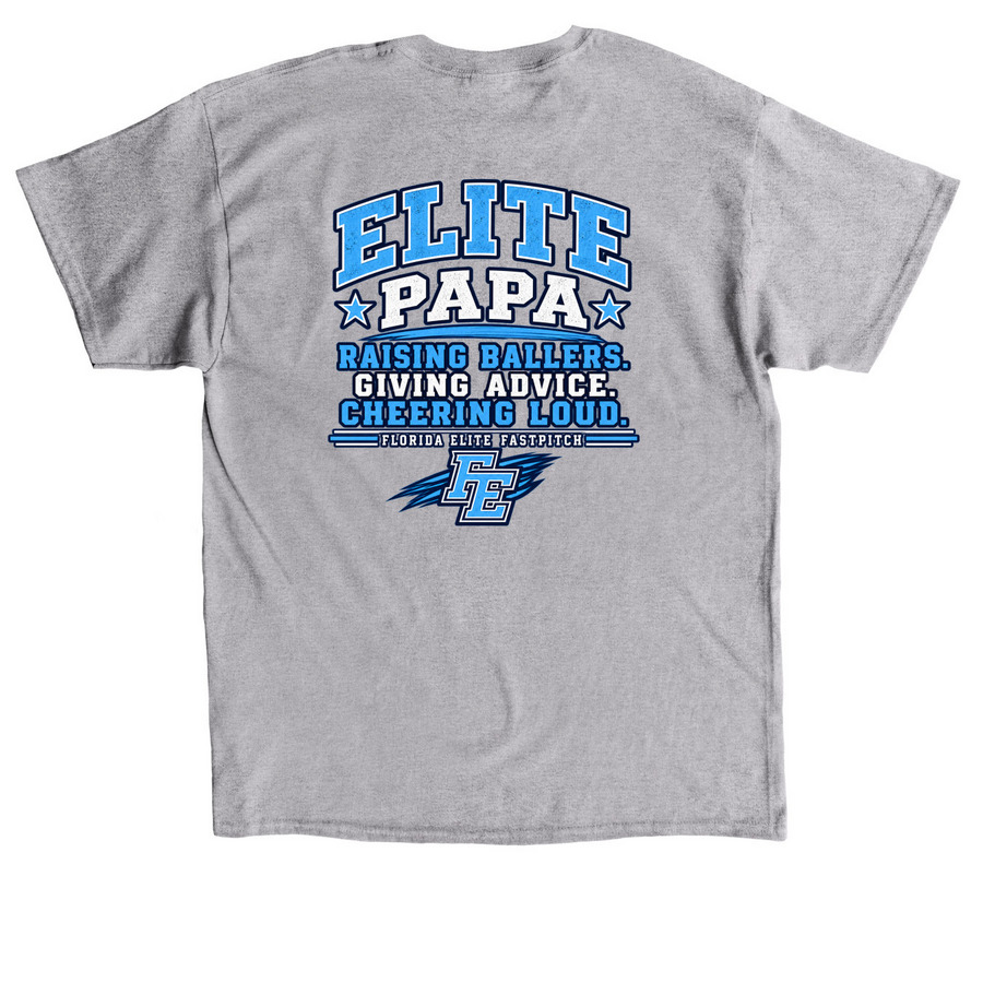 Elite Papa, a Sport Grey Classic Unisex Tee (back-view)