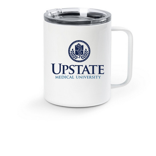 Travel Mug, a White Stainless Steel Travel Mug