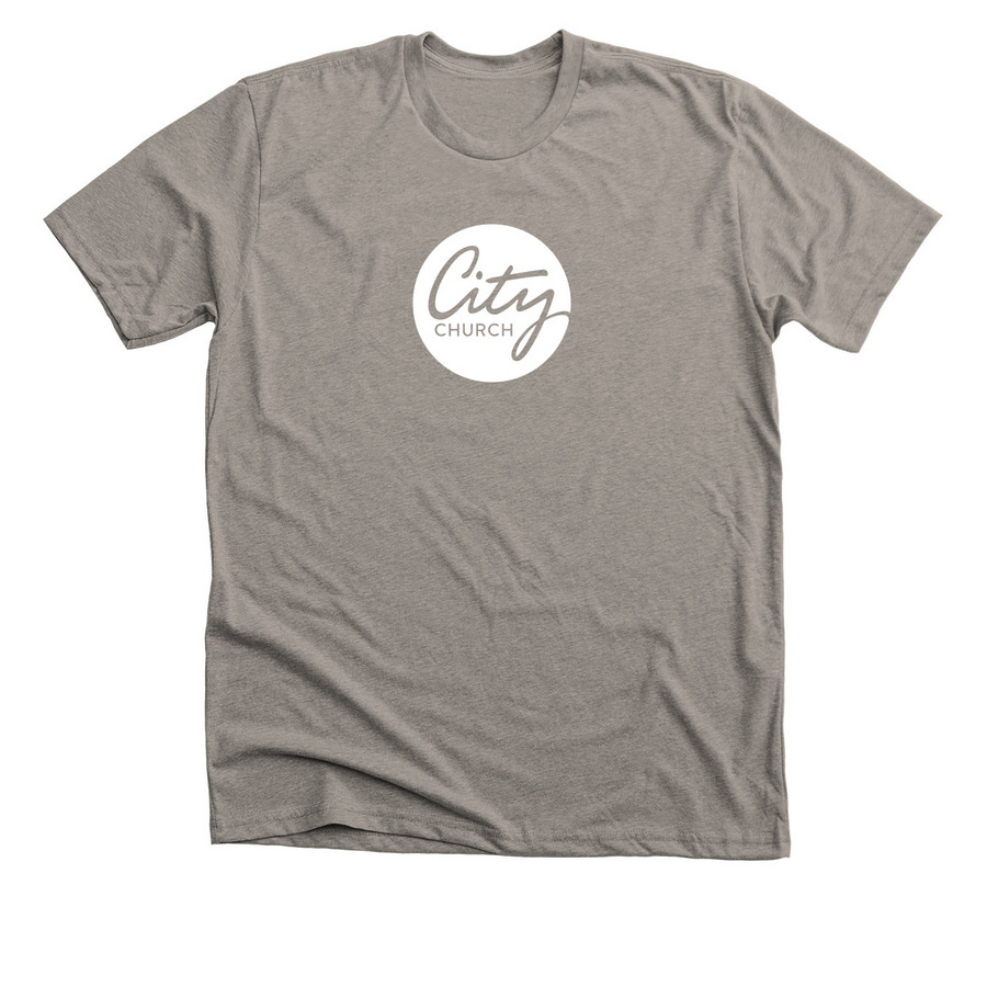 LOVE. BUILD. LEAD. GLOBE MERCH, a Heather Stone Premium Unisex Tee