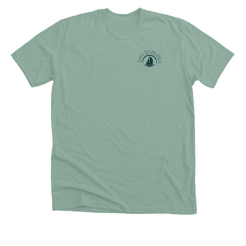 DIA Word Bubble Shirts - Dark Text!, a Heather Dusty Blue Premium Unisex Tee
