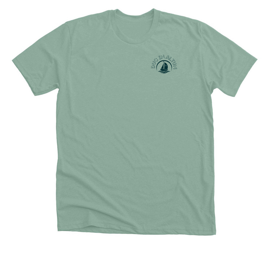 DIA Word Bubble Shirts - Dark Text!, a Heather Dusty Blue Premium Unisex Tee