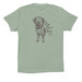 Big Blind Bear, a Dusty Blue Premium Cotton Tee