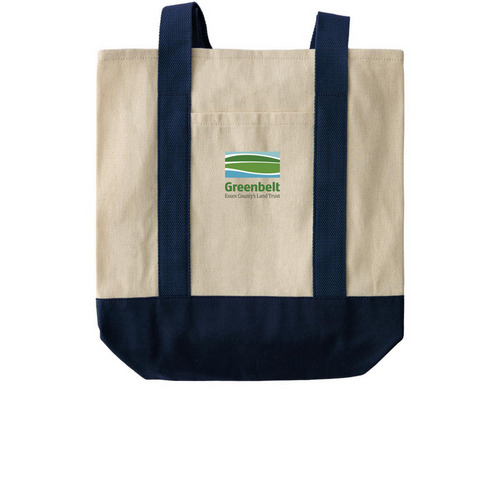 Greenbelt Tote Bag, a Natural/Navy Two-Tone Grocery Tote Bag