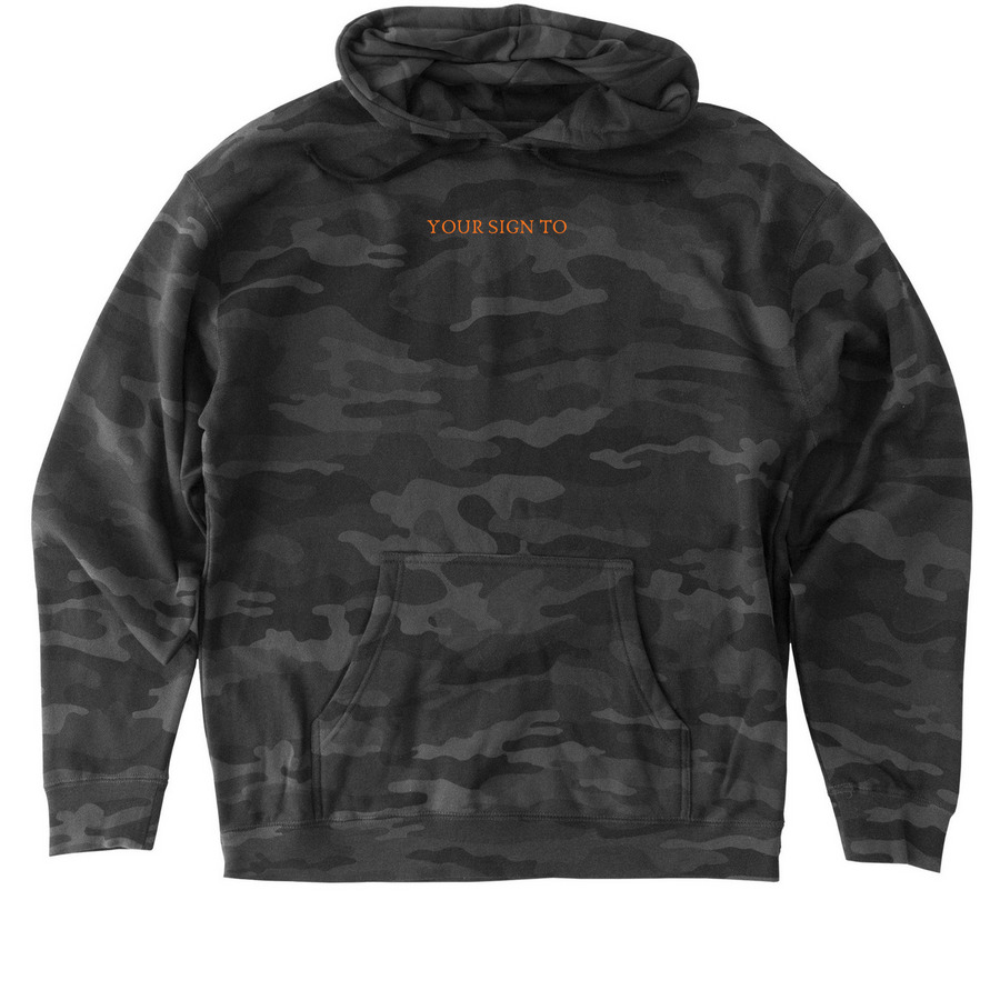 ADHD Awareness Month, a Black Camo Heavyweight Camo Pullover Hoodie