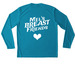 shirts for mel, a Atomic Blue Unisex Performance Long Sleeve Tee (back-view)