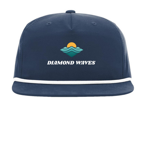 Ocean Hat, a Navy/ White Printed Umpqua Snapback Cap