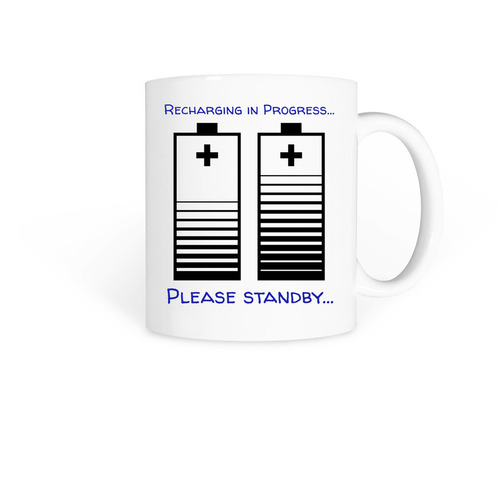 Recharging in Progress&nbsp;, a White Coffee Mug