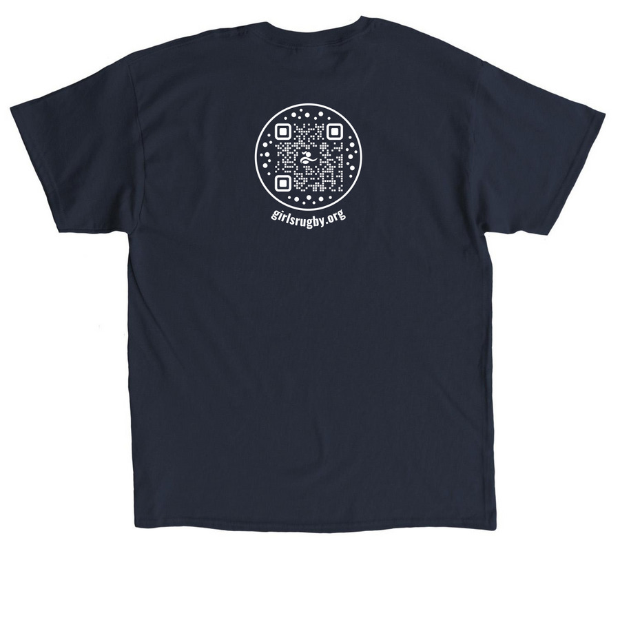 Girls Rugby Dark T-Shirts, a Navy Classic Unisex Tee (back-view)