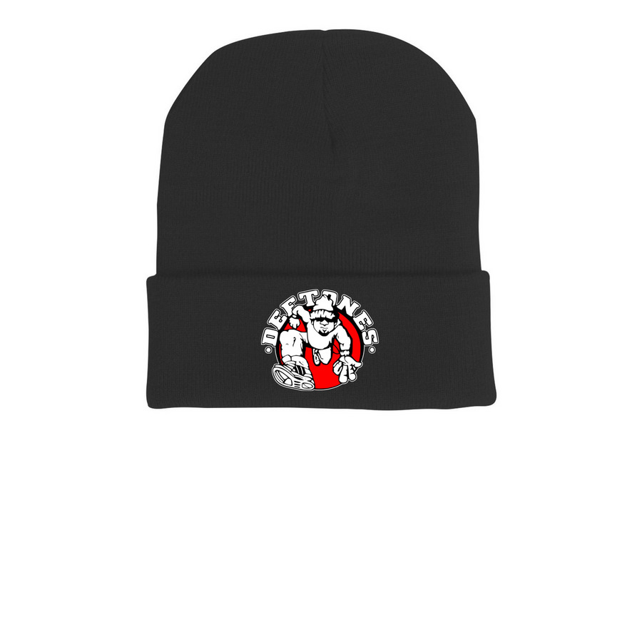 The Homie Beanie&nbsp;, a Black Printed Cuffed Beanie