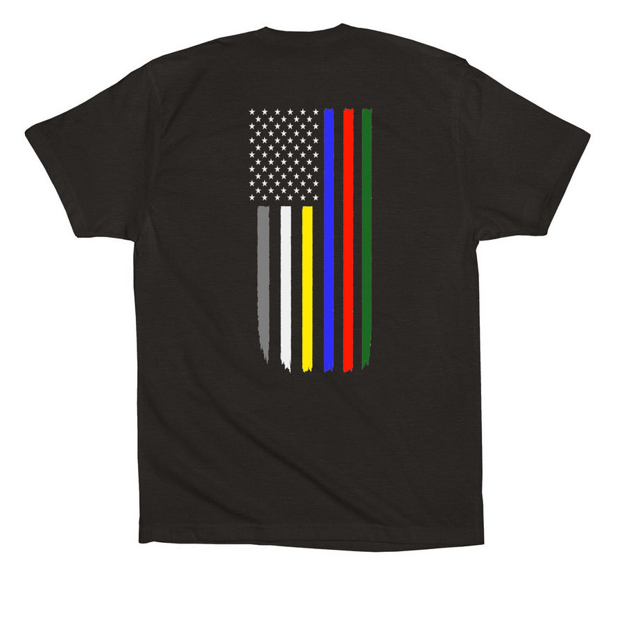 CCF Salutes USA 250th and its Hero?s&nbsp;, a Black Premium Cotton Tee (back-view)