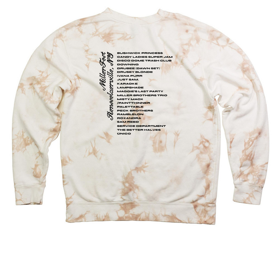Dreamland Symphony, a Dusty Pink Tie Dye Crewneck Sweatshirt (back-view)