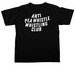 Roller Derby: Anti Pea Whistle Whistling Club, a Black Comfort Colors Unisex Tee (back-view)