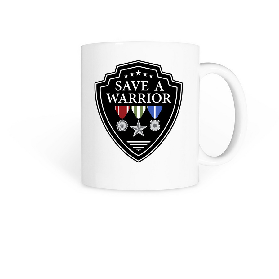 Save A Warrior Coffee Cup, a White Coffee Mug