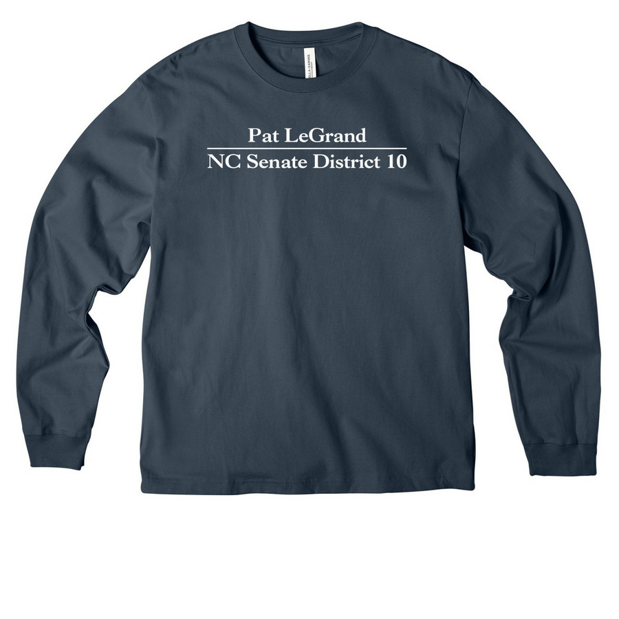 White-Simple Campaign Shirt, a Vintage Navy Unisex Heavyweight Long Sleeve Tee