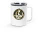 The Snarky Agent | Quick Showing Travel Mug, a White Stainless Steel Travel Mug