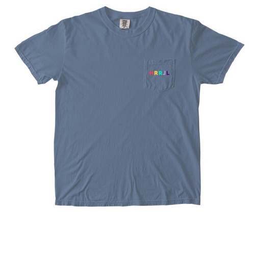HRRJL POCKET TEE, a Blue Jean Comfort Colors Pocket Tee