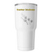 Salem Sips 3, a White Insulated Tumbler (back-view)